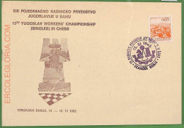 ZA0303 - YUGOSLAVIA - Postal History - EVENT CARD - Chess - 1983 - Echecs