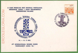 ZA0304 - YUGOSLAVIA - Postal History - EVENT CARD - Chess - 1983 - Echecs