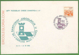 ZA0306 - YUGOSLAVIA - Postal History - EVENT CARD - Chess - 1983 - Echecs