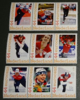 Nederland - NVPH - Uit  PP18 - 2009 - Persoonlijke Postfris - 3 Stroken Van 3 - Schaatsland - Thialf - Ritsma - Persoonlijke Postzegels