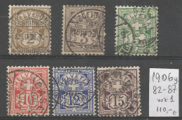 Switzerland 1906 Year , Used Stamps Mi # 82-87 Set  - Used Stamps