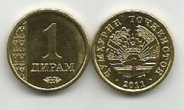 Tajikistan 1 Diram 2011. High Grade - Takiyistán