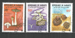 Djibouti 1987 Year, Set, Used Stamps Mushrooms - Djibouti (1977-...)