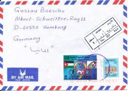 Jordan Registered Air Mail Cover Sent To Germany 28-9-2000 - Jordanie