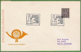 ZA0316 - NORWAY - Postal History - SPECIAL POSTMARK On COVER  - Chess - 1979 - Echecs