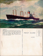 Cargo Vessel "American" Frachter Frachtschiff United States Lines 1950 - Autres & Non Classés
