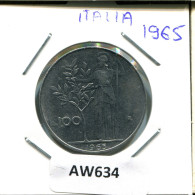100 LIRE 1965 ITALIA ITALY Moneda #AW634.E.A - 100 Lire