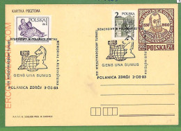 ZA0326 - POLAND - Postal History - STATIONERY CARD - Chess - 1983 - Echecs