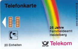 GERMANY - 25 Jahre Fernmeldeamt Heidelberg (Anja Fichtel)(A 19), Tirage 9000, 12/90, Mint - A + AD-Series : D. Telekom AG Advertisement