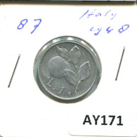 1 LIRA 1948 ITALIA ITALY Moneda #AY171.2.E.A - 1 Lira