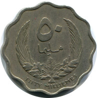 50 MILLIEMES 1965 LIBYA Islamic Coin #AP527.U.A - Libya