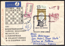 ZA0332a - POLAND - Postal History - SPECIAL COVER - Chess - 1983 - Echecs
