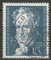 Saarland 1959 MiNr.448   O Gestempelt  100. Todestag Von Alexander Von Humboldt ( A 886 ) - Usados