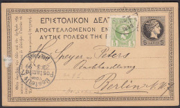 Greece - Griechenland 1901 Ganzsache Mit Zusatzfrankatur Nach Berlin   (28411 - Andere & Zonder Classificatie