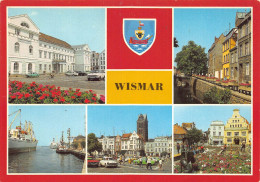 Wismar - Rathaus Hafen Markt Mit Marienkirche Mehrbildkarte (1887) - Wismar