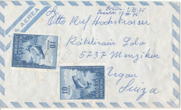 Argentina Air Mail Cover Sent  To Switzerland 25-2-1976 Topic Stamps FISH - Luchtpost