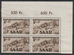 SARRE - YT N° 250 Bloc De 4 Cdf - Neufs ** - MNH - Neufs