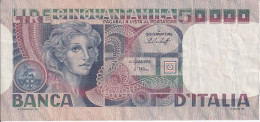 BILLETE DE ITALIA DE 50000 LIRE DEL AÑO 1977 DE CANFARINI (BANKNOTE) - 50000 Liras