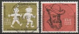 Saarland 1958 MiNr.429 - 430   O Gestempelt  50. Todestag Von Wilhelm Busch ( A 1014 ) - Used Stamps