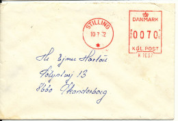 Denmark Cover With Meter Cancel Stilling 10-7-1972 - Lettres & Documents