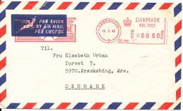 Denmark Air Mail Cover With Meter Cancel Copenhagen 13-2-1968 Maersk Line - Aéreo