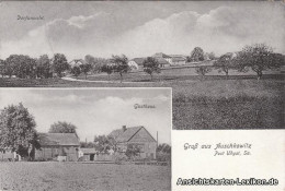 Auschkowitz-Burkau (Oberlausitz) Wučkecy Porchow 2 Bild: Gasthaus Und Panorama 1914  - Burkau