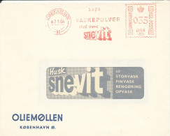 Denmark Cover With Meter Cancel Copenhagen 7-1-1964 Snevit Vaskepulver - Brieven En Documenten