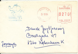 Denmark Cover With Meter Cancel Holstad 31-12-1984 - Covers & Documents