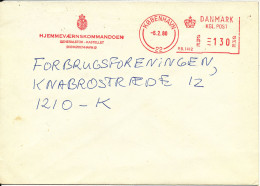 Denmark Cover With Meter Cancel Copenhagen 6-2-1980 (Hjemmevaernskommandoen Kastellet) - Storia Postale