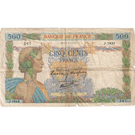 France, 500 Francs, La Paix, 1941, J.1950, TB, Fayette:32.13, KM:95a - 500 F 1940-1944 ''La Paix''