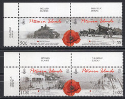 Pitcairn Islands 4v 2010 Lest We Forget 65th Ann End WWII * Flower Ship Tank Airplane MNH - Pitcairn Islands