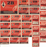 24 Dutch Matchbox Labels, ZB Zelf Bediening, Weerter Lucifers, Holland, Netherlands - Boites D'allumettes - Etiquettes