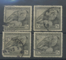 Elephant  10 Fr. Ø  N°117    4x  Bel Ex.  Mooi Zegel  Cote 124 € - Usati