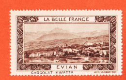 31069 / EVIAN 74-Haute Savoie (1) Pub Chocolat KWATTA Vignette Collection LA BELLE FRANCE HELIO-VAUGIRARD Erinnophilie - Tourism (Labels)