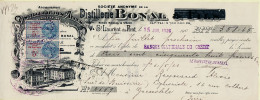 31302 / SAINT-LAURENT-du-PONT Distillerie BONNAL Mandat-Chèque 07.1926 à REYNAUD Liquoriste Grenoble +Timbre Fiscal  - Assegni & Assegni Di Viaggio