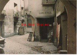 Photo Paris Collection Albert Kahn ,Cour, Rue Chanoinesse 1914,couleur,tirage Kahn Années 60,introuvable - Albums & Verzamelingen