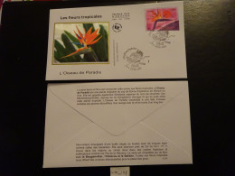 FRANCE 2024 1,29 EURO " OISEAU DE PARADIS " OBLITÉRATION 1ER JOUR 09.02.24 ENVELOPPE F.D.C. FLEURS TROPICALES - 2020-…