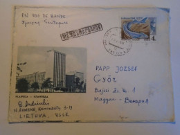 D201436  Russia USSR  LITHUANIA  Cover -   1966  N. Akmene  To Hungary -Győr  Papp József - Litauen