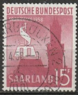 Saarland 1958 MiNr.435   O Gestempelt Internationale Saarmesse, Saarbrücken ( A 1285 ) - Oblitérés