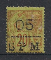 SPM - 1885-91 - N°YT. 8 - Type Alphée Dubois 05 Sur 20c Brique - Neuf (*) / MNG - Unused Stamps