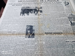 IL MESSAGGERO 19/2/1942 LUIGI RENDINA EROE L’AQUILA ARTICOLO DI CESARE PAVESE - Altri & Non Classificati