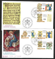 VATICAN. N°689-93 Sur 2 Enveloppes 1er Jour De 1980. Saint Benoît De Nursie. - Cristianismo