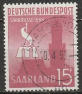 Saarland 1958 MiNr.435   O Gestempelt Internationale Saarmesse, Saarbrücken ( A 1306 ) - Gebraucht