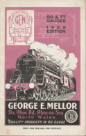 Catalogue GEM 1959 EditionScale Model Railways 00 & TT Gauges G.MELLOR - Anglais