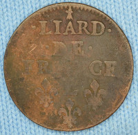 France • Liard 1657 E (Meung / Loire) •  Louis XIV •  Gad# 80 - Dy# 1588 • [24-182] - 1643-1715 Ludwig XIV.