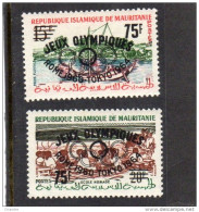 Mauritanie:timbre Surchargé (propagande Jeux Olympiques De Tokyo) Série De 2 Valeurs N° 154A **et 154B** - Mauritanie (1960-...)
