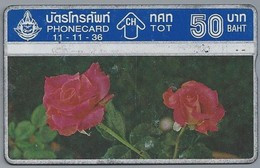 TH.- THAILAND. Phonecard. - 11-11-36 -. Rozen. 50 BATH. 2 Scans - Thaïlande