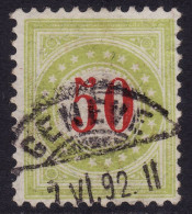 Schweiz: Portomarke SBK-Nr. 20CIIN (Rahmen Gelbgrün, 15. Auflage Mit Klarem Druck, Type II, 1888) Gestempelt - Portomarken