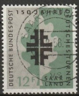 Saarland 1958 MiNr.437   O Gestempelt  150 Jahre Deutsche Turnbewegung ( A 1289 ) - Usados