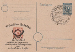 Allemagne Zone Soviétique Entier Postal Illustré  Dresden 1946 - Postwaardestukken